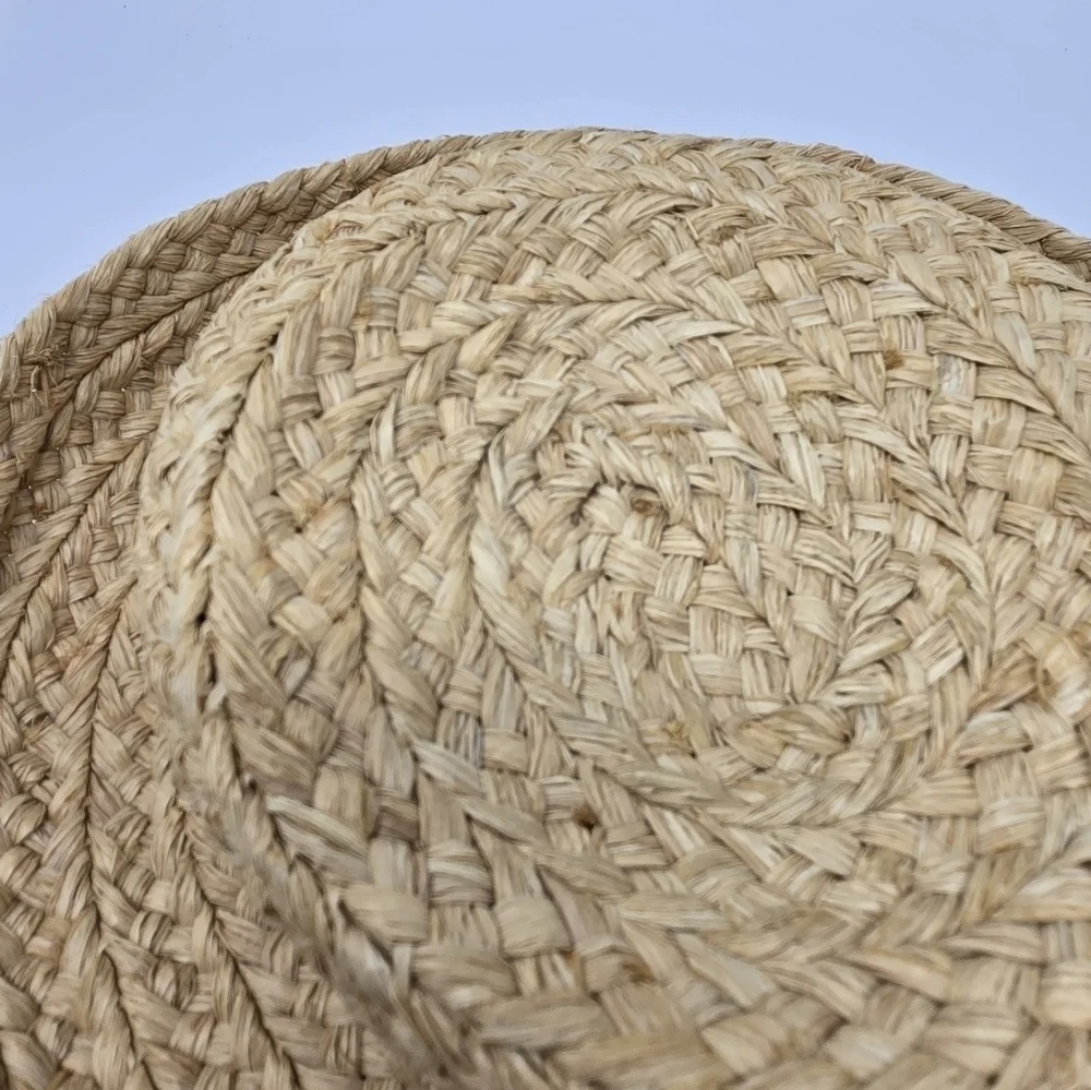 HELEN KAMINSKI HANDMADE RAFFIA STRAW SUN HAT ROLLED BRIM NATURAL WOMEN OS BEACH